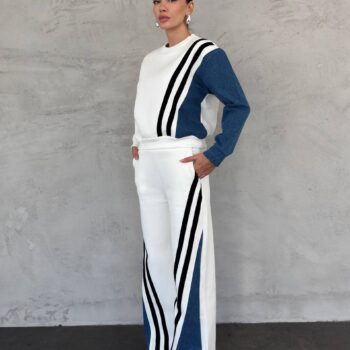 Σετ Φόρμας λευκό με ρίγες