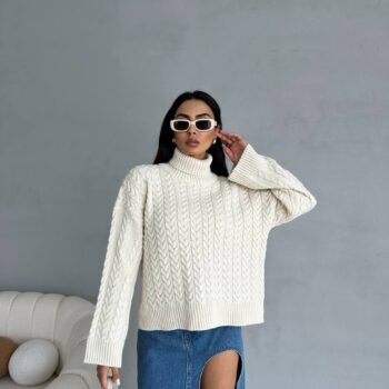 Πλεκτό πουλόβερ ζιβάγκο