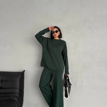 Πλεκτό σετ κυπαρισσί