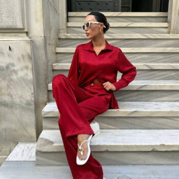 Σατέν σετ κόκκινο