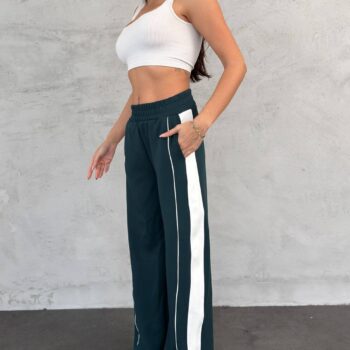 Παντελόνι με ρίγα πετρόλ