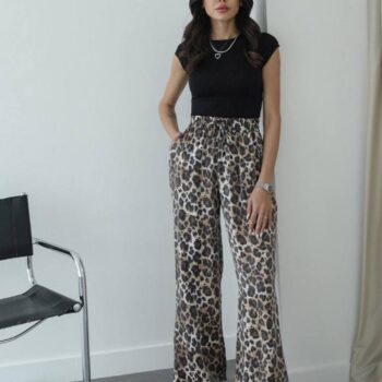 Παντελόνι λεοπάρ με λάστιχο