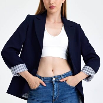 Γυναικείο μεσάτο σακάκι μπλε