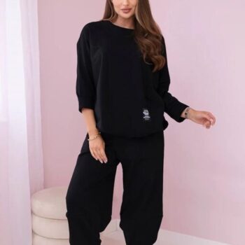 Ανοιξιάτικο σετ φόρμες μαύρο