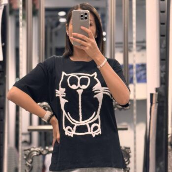 T-shirt μαύρο με στάμπα