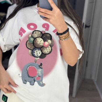 T-shirt λευκό με στάμπα