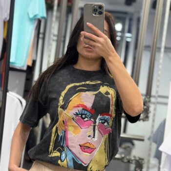 T-shirt μαύρο με στάμπα